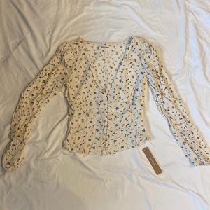 Reformation floral blouse, never worn!